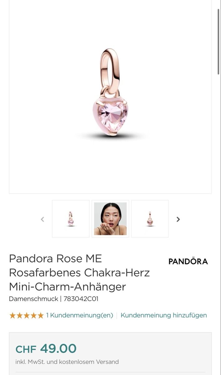 Pandora Ciondoli: Pandora Charm Pinkes Herz – Nuovo e nell'imballaggio originale da  venduto da  1