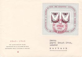 W23, Basler-Taube-Bl. auf Brief, SBK 150
