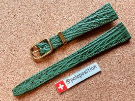 15mm Marken Uhrenband, Uhrenarmband Leder, grün
