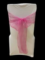 50 Stuhlschleifen pink Organza