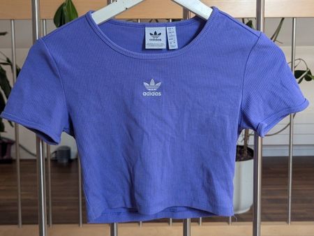 Adidas Shirt, violett, Grösse Asia S