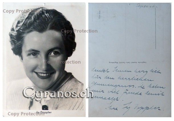 Autografi: Ly Doppler - Sopranistin -  2 Autogramme – Usato da Dietikon venduto da cyranos.ch 1