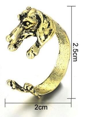 Anelli: FINGERRING DACKEL, GOLDFARBEN NEU – Nuovo e nell'imballaggio originale da Bad Ragaz venduto da Schtupsi