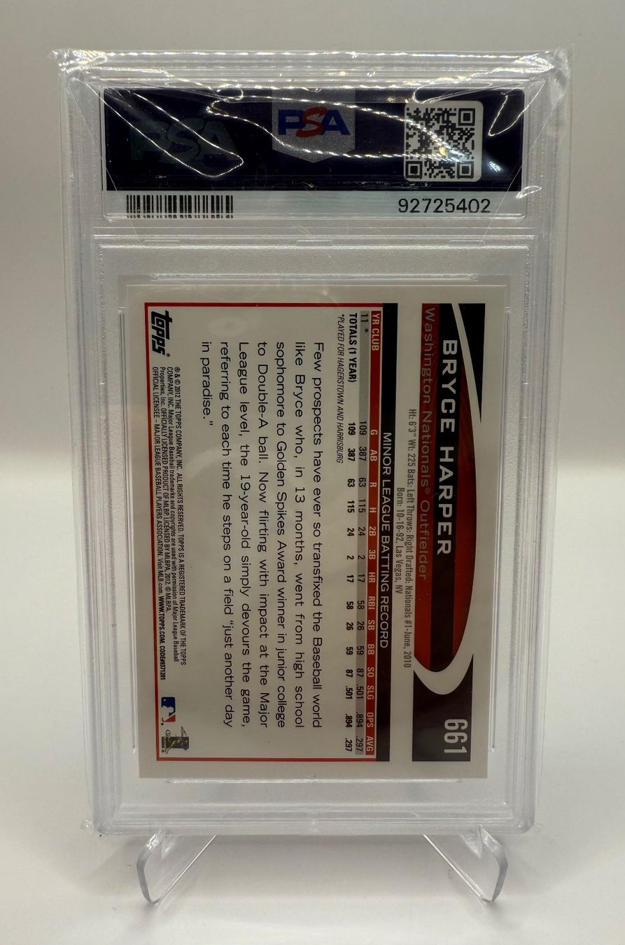 Topps Carte collezionabili: 2012 Topps #661 Bryce Harper RC Screaming PSA 10 – Nuovo e nell'imballaggio originale da Dietikon venduto da gab_qz7y 1