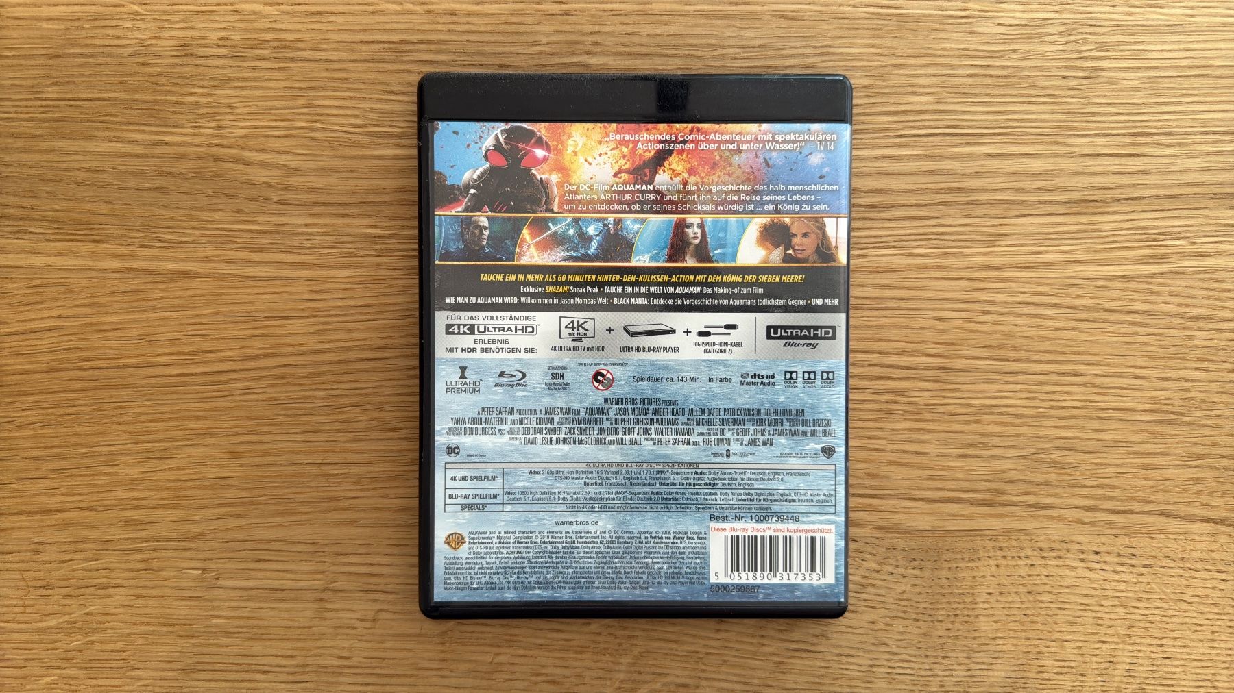 Tutti i DVDs: Aquaman - 4K UHD Blu-Ray – Usato da Wallisellen venduto da Art_Vendorlay 1