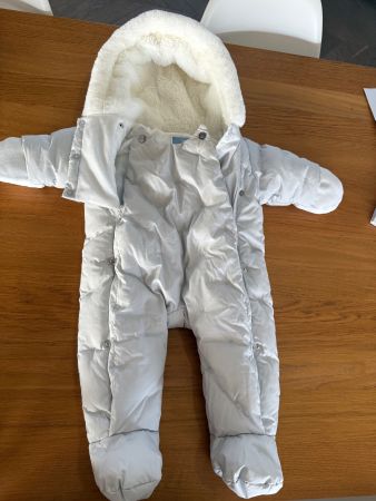 Schneeanzug Jacadi Paris Grösse 6M hellgrau guter Zustand