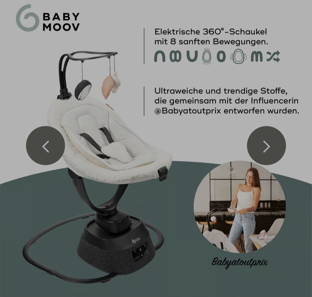 Babymoov Wippen & Schaukeln: Babymoov Swoon Evolution Curl Schaukel weiss – Gebraucht aus Niederrohrdorf von Sabrina1041 6