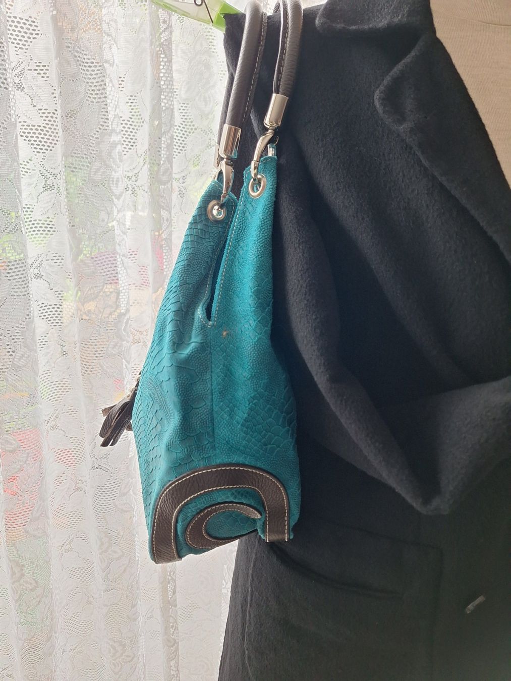 Taschen für Damen: Sac en cuir turquoise – Neu (gemäss Beschreibung) aus St-Triphon von Jldr0 1