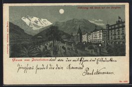 Litho Interlaken, Strasse Höheweg mit B