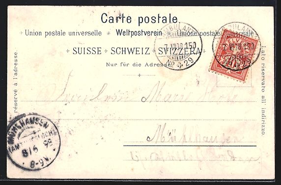 Cartes postales: Litho Winterthur, Teilansicht, Stadthaus – D'occasion à Berlin par bartko-reher 1