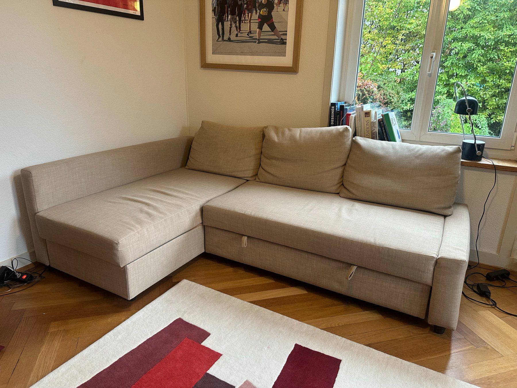 Divani: Beiges Ecksofa mit Schlaffunktion – Usato da Zürich venduto da pau_hc8p
