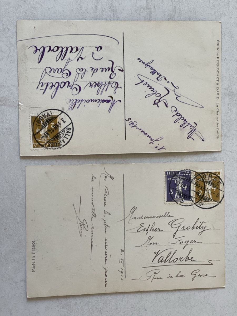 Cartoline postali: Alte Neujahrspostkarten,, 2 Stk – Usato da Strengelbach venduto da Aschatan5 1
