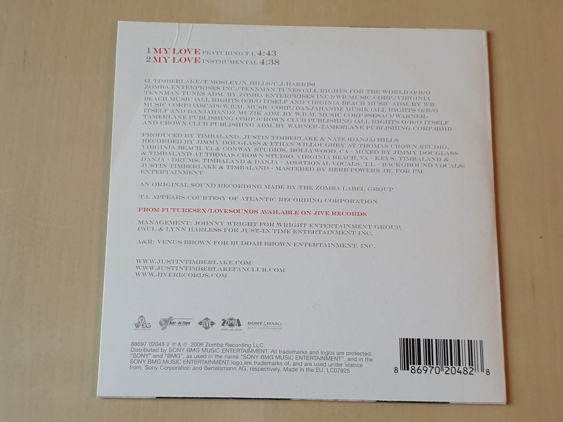 CDs: Justin Timberlake My Love – Gebraucht aus Stansstad von collectorsshop 1
