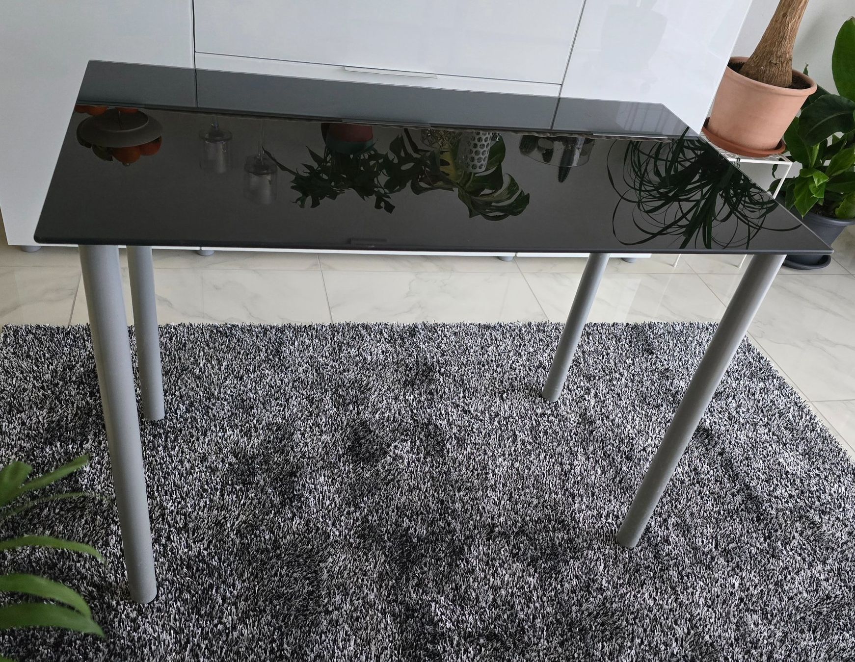 Ikea Tavoli: Schwarzer Küchentisch, Bürotisch mit Glasplatte – Nuovo (secondo la descrizione) da Aarburg venduto da popkorn65 4