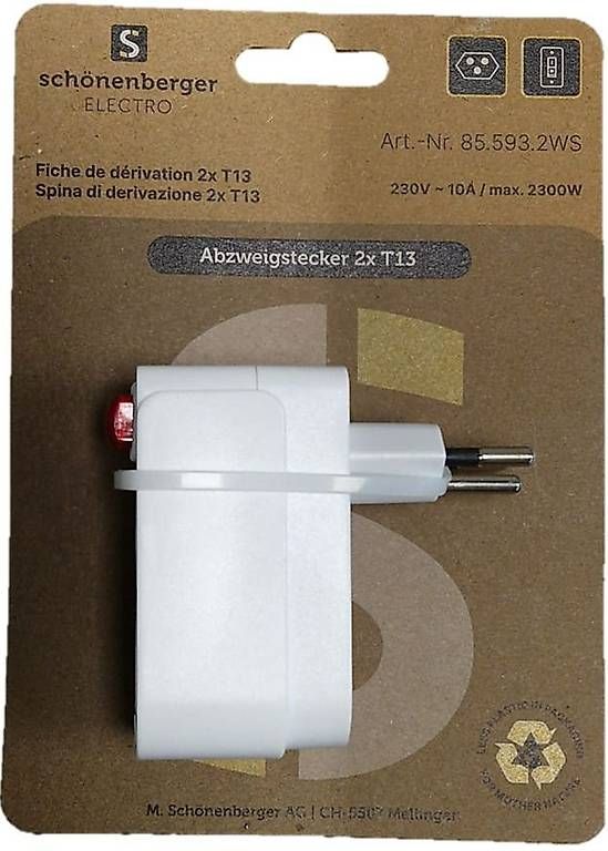 Spine: Abzweigstecker 2x T13 mit Schalter – Usato da Aesch BL venduto da maerktplatzcom 1