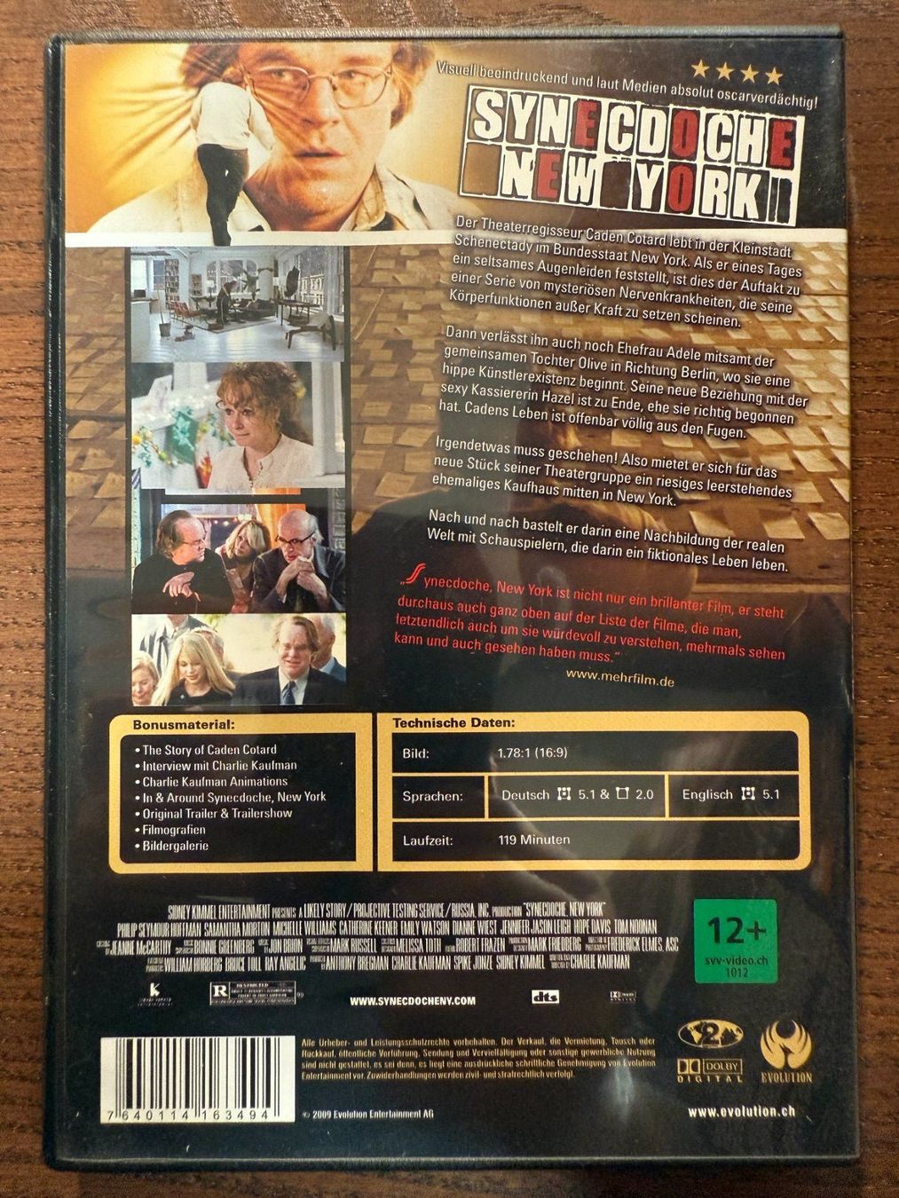 Tutti i DVDs: Synecdoche, New York – Usato da Zürich venduto da FilmFreunde 1