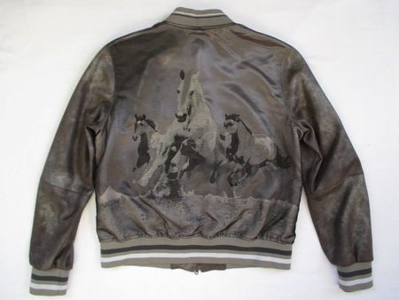 MARC CAIN - neuwertige Pferde Print Jacke Sweater Gr. 38