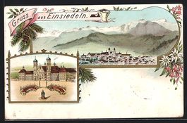 Litho Einsiedeln, Totalansicht, Hauptpla