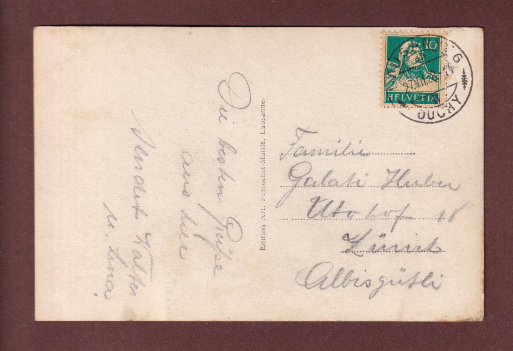Cartoline postali: LAUSANNE - Le Signal - 1928 – Usato da Pully venduto da nicecards 1