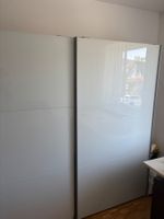 Schiebentürenschrank 2-teilig weiss hochglanz
