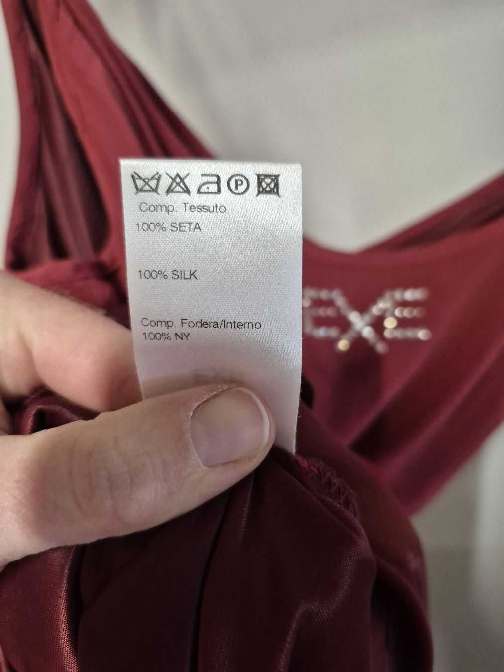 Vestiti: EXE Seidenkleid Gr.38 rot, elegant – Usato da Merligen venduto da muss_haben 8