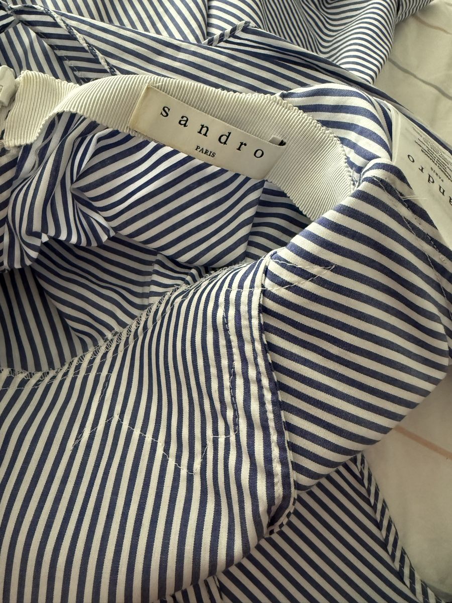 Sandro Vestiti: Sandro Paris Kleid, Gr. 1, blau-weiss gestreift – Usato da Zollikon venduto da snowflake10- 6