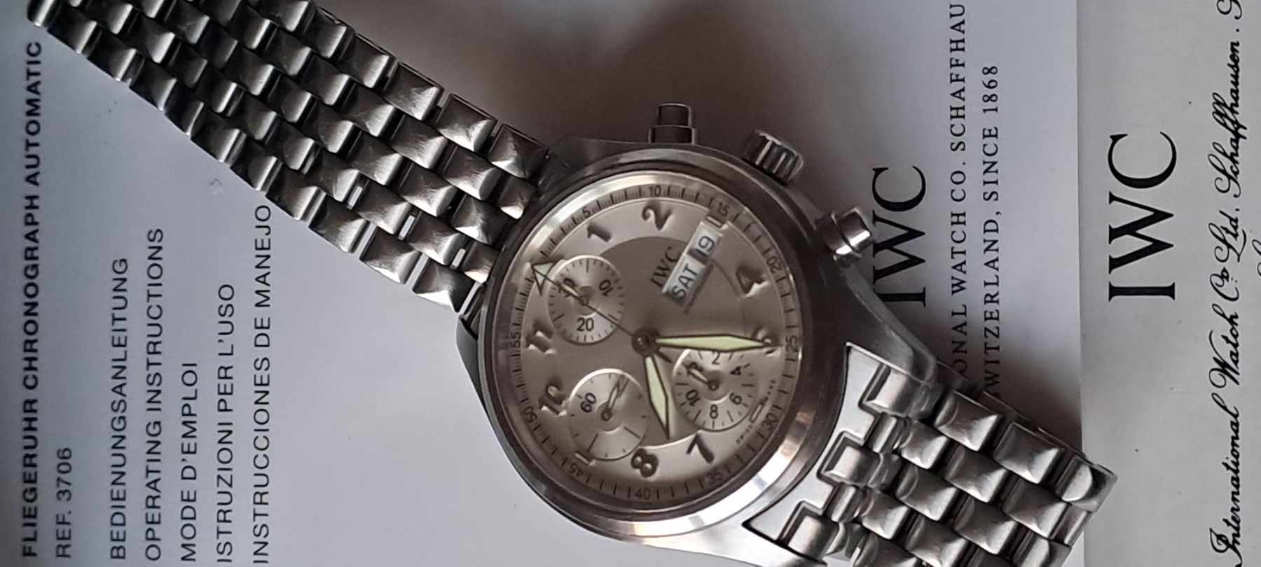 IWC Orologi: IWC Flieger-Spitfire Chronograph – Usato da Bichwil venduto da Uhrenticker-48 1
