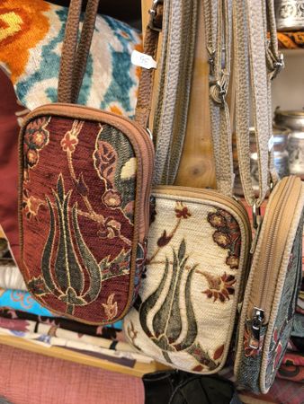 Handgefertigte kleine Umhängetasche, Handytasche, neu