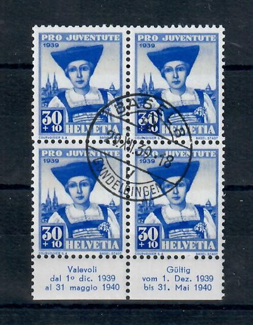 Tutti i francobolli: Pro Juventute 1939 Viererblock – Usato da Utzigen venduto da a8b9c0