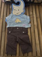 Puppenkleidung Baby Born Set gestreift braun gebraucht