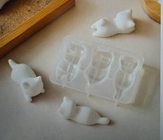 Seifen-Kerzen Silikonform Mold / Katzen / Cats