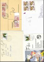 4 Ganzsachen mit Tax Stempel für 1.--