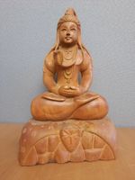 Handgeschnitzte Shiva Statue aus Holz, Deko für Drinnen 26cm