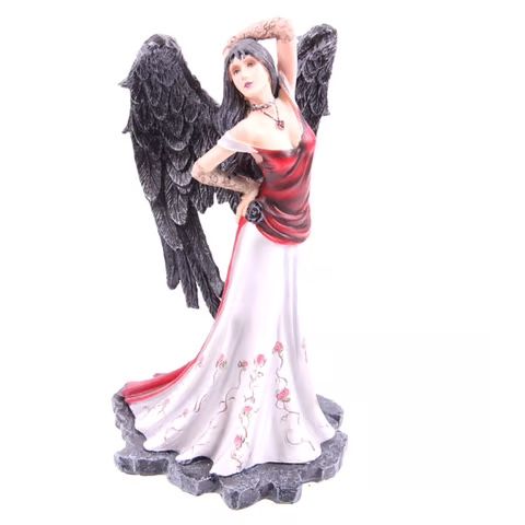 Statuette: Dunkler Gothic Engel stehend - rot – Nuovo e nell'imballaggio originale da Menzingen venduto da fairy123