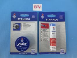 Stannol Lötdraht Lötzinn 1mm Durchmesser + Lötfett  Neu OVP