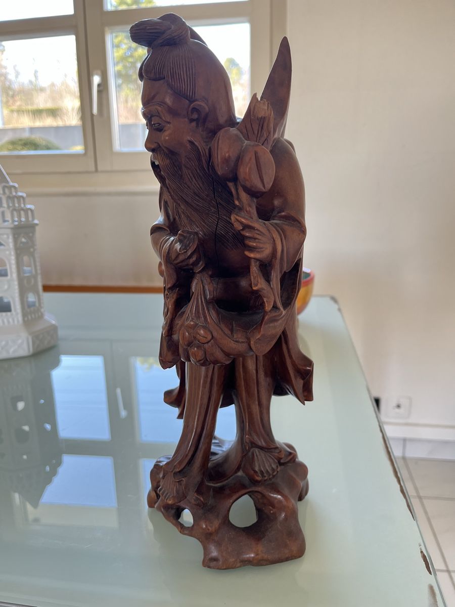 Alle Dekorationen: Sculpture en bois sculpté, sage chinois – Gebraucht aus Chambésy von ggr_yg5d 3