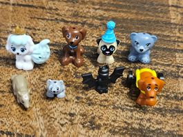 lego  figurines  lot de 8 animaux