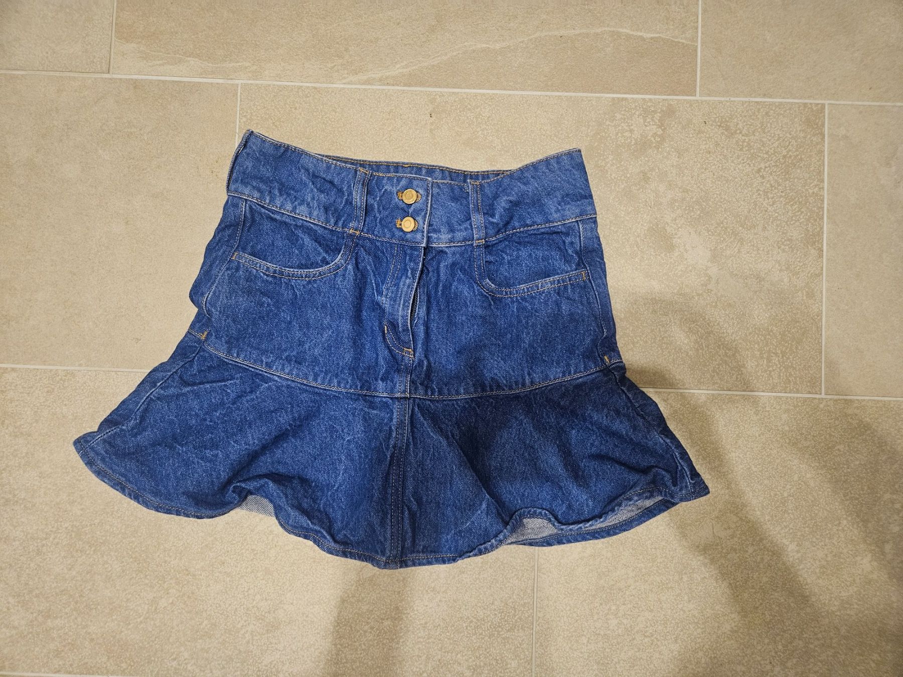 Gonne: Jeansrock mit Volant, Gr. 36, von H&M – Nuovo (secondo la descrizione) da Widnau venduto da niccli 2