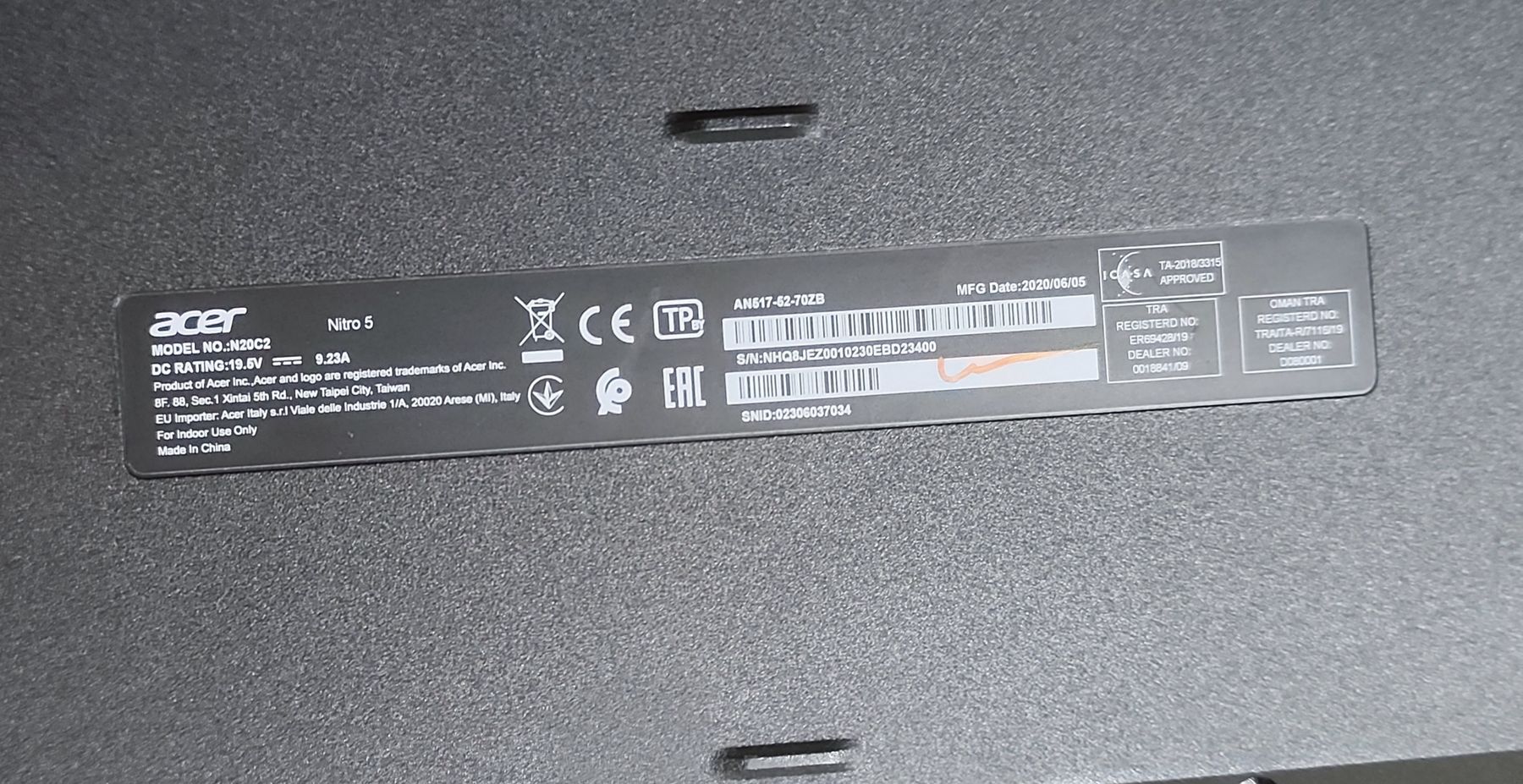 Acer Notebook: Acer Nitro 5 - Defect – Difettoso da Pedrinate venduto da ipe_bgt7 2