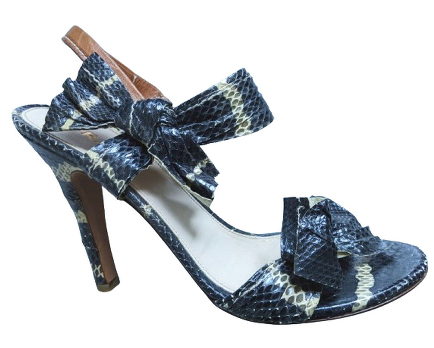 Prada Scarpe da donna: PRADA : Sandales en serpent bicolore 39.5 – Nuovo (secondo la descrizione) da Petit-Lancy venduto da lilycerise