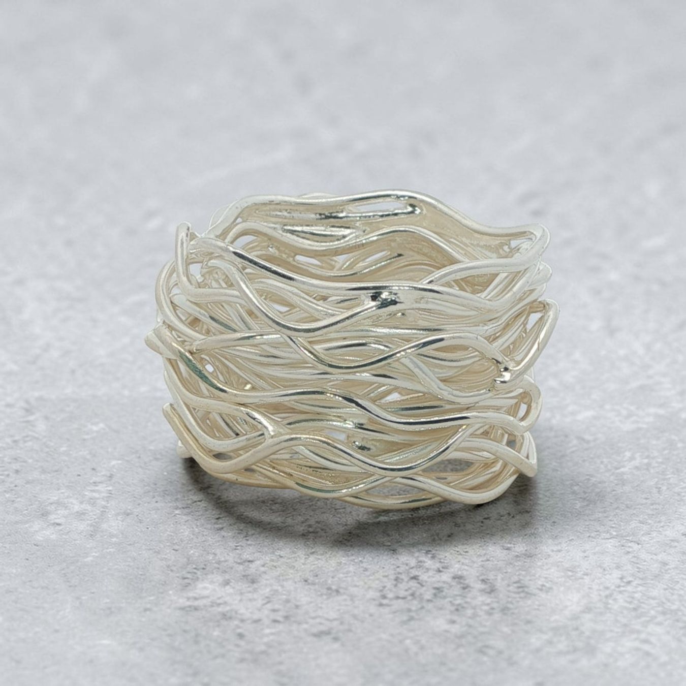 Olga Ribler Ringe: Breiter Silber Ring 925 16 mm Grösse 52 – Neu (gemäss Beschreibung) aus Luzern von Schmuckoutlet 2