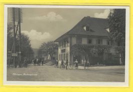 uralt Oftringen Aarburgstrasse/sehrbelebt/Fuhrwerk+Veloahrer