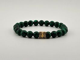 Herrenarmband Malachit Grün Heilsteine/Edelsteine