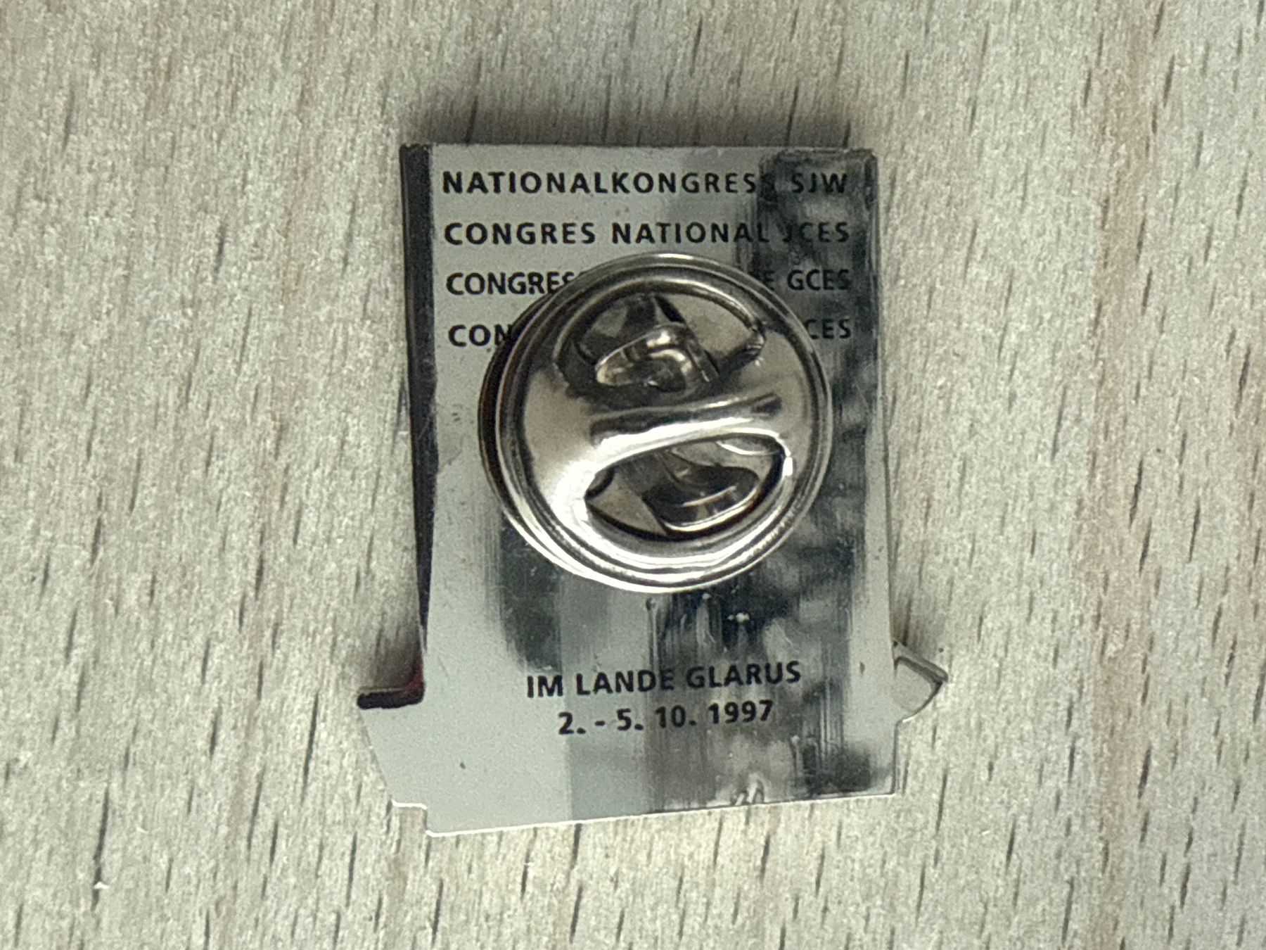 Plaketten & Abzeichen: Pin Nationalkongress  Glarus 1997 – Gebraucht aus Glattbrugg von Schweigmatt 1