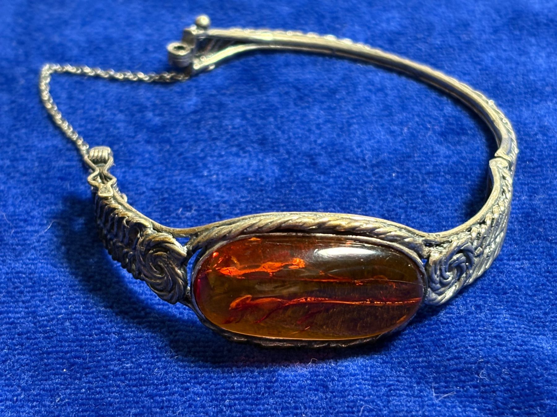 Bracciali & Braccialetti: Wunderschöne Armspange 800 Silber mit BernsteinFrau – Usato da St. Peterzell venduto da verena40 7