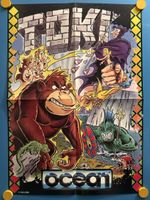 Retro TIKI CRAZY Jump & Run Game Poster / Ocean 80er