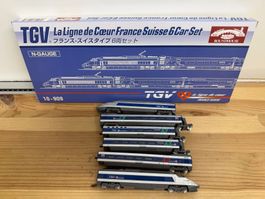 Spur N Roundhouse 10-909 TGV 6 Car Set France Suisse Analog