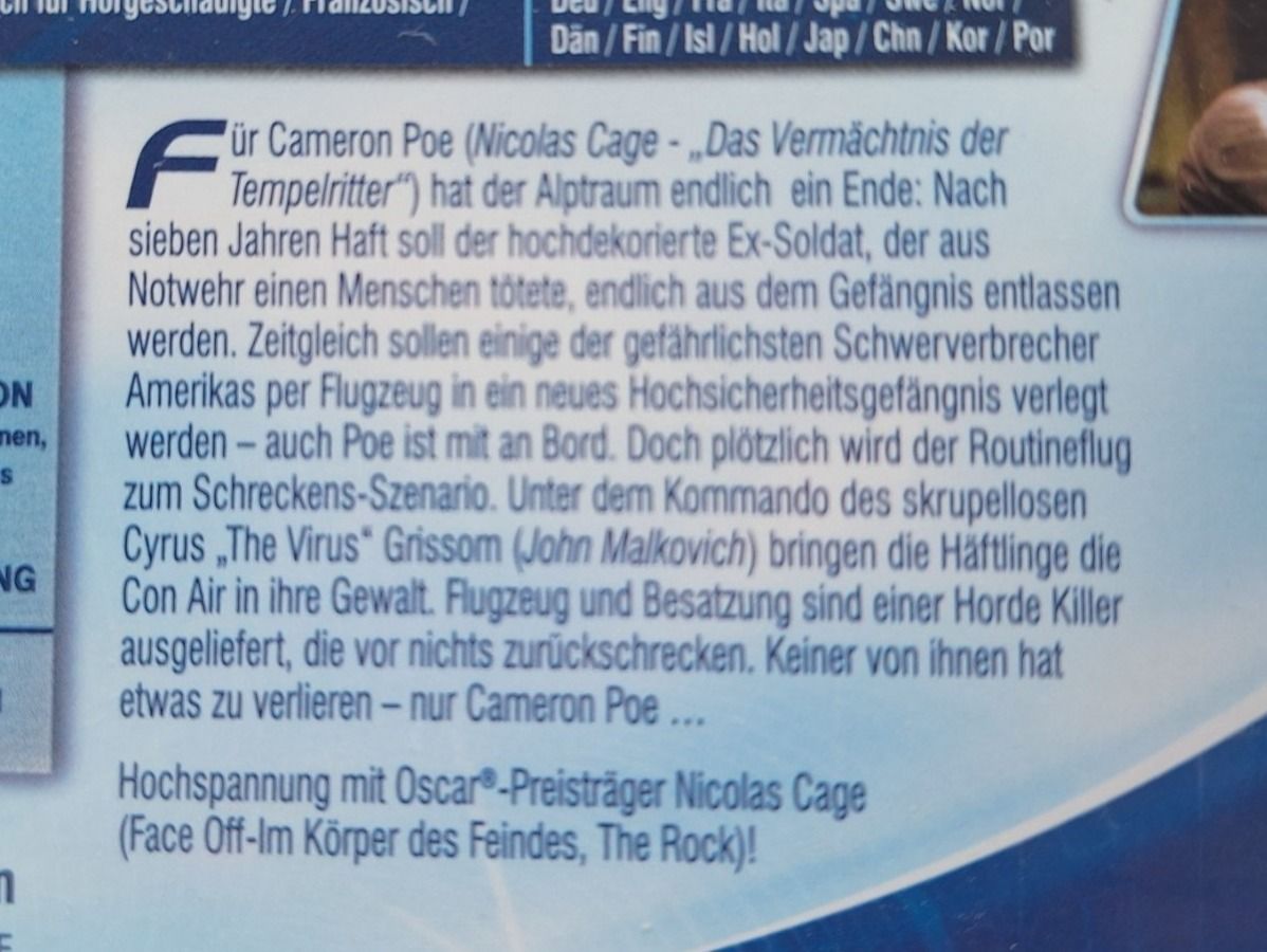 Tutti i DVDs: 3 STK BLU- RAY DISC - ACTION- KRACHER . – Usato da Huttwil venduto da Kunterbuntli 2