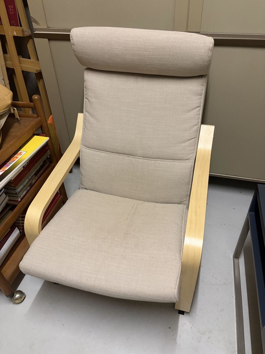 Stühle: Sessel mit Fusshocker, beige – Gebraucht aus Dornach von Dale-99 1
