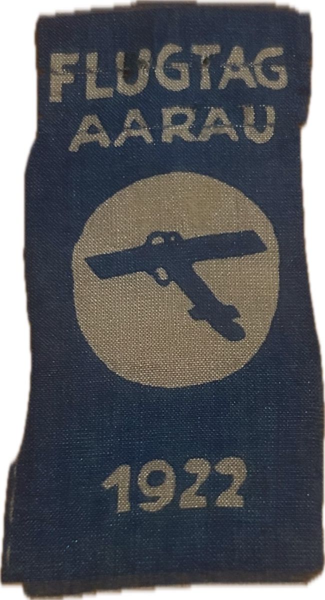 Swiss Placchette & Badge: Stoff Abzeichen, Flugtag Aarau 1922 – Usato da Breganzona venduto da Milesbo